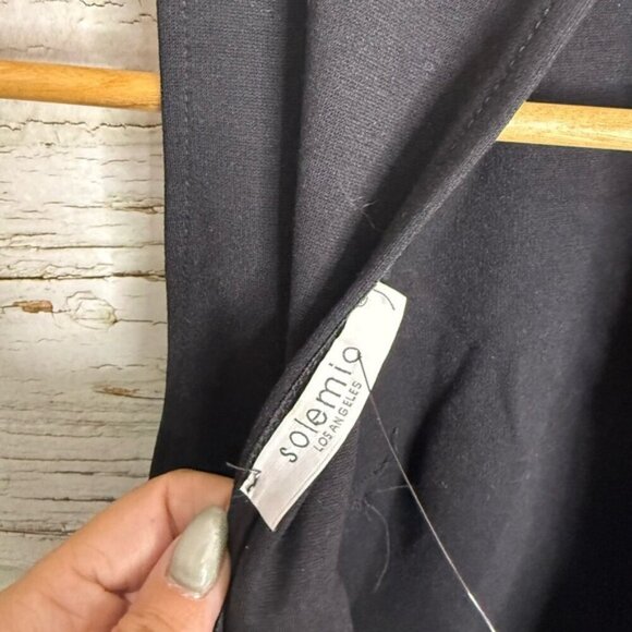 Solemio Black bodycon dress size small cut out collar - Picture 8 of 9